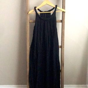 Black Zara Maxi Braided Dress
